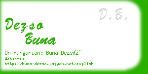 dezso buna business card